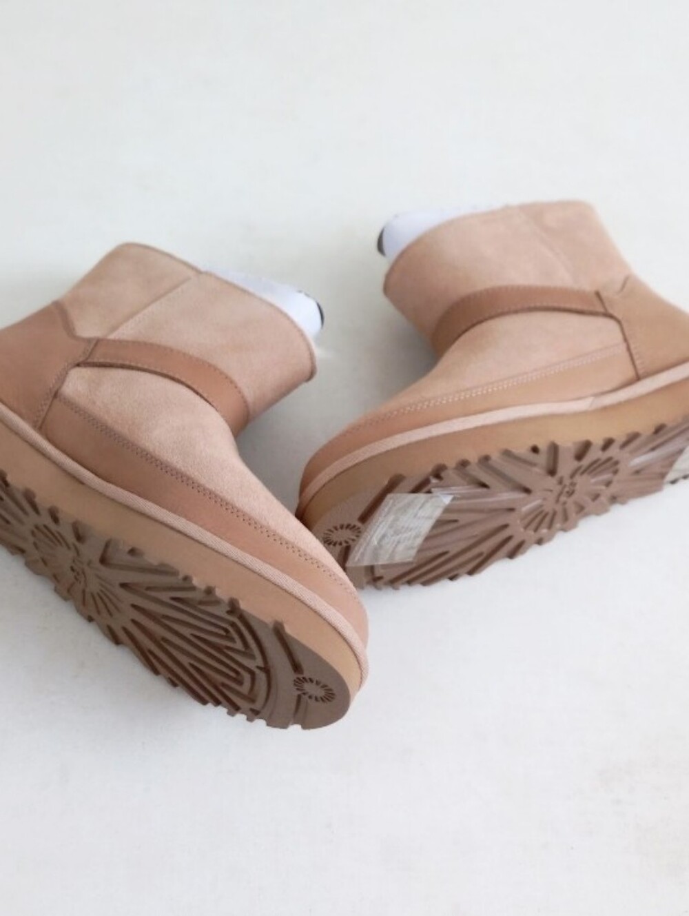 UGG Classic Mini Bellina belted tan shearling lined boots - Picture 7 of 13